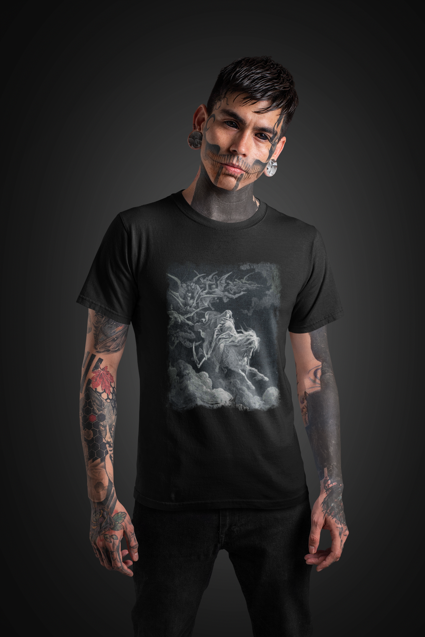 Gustave Doré T-Shirt, Death on the Pale Horse Shirt, Occult T-Shirt, Satanic Shirt, Horseman of the Apocalypse Tee, The Vision of Death Tee