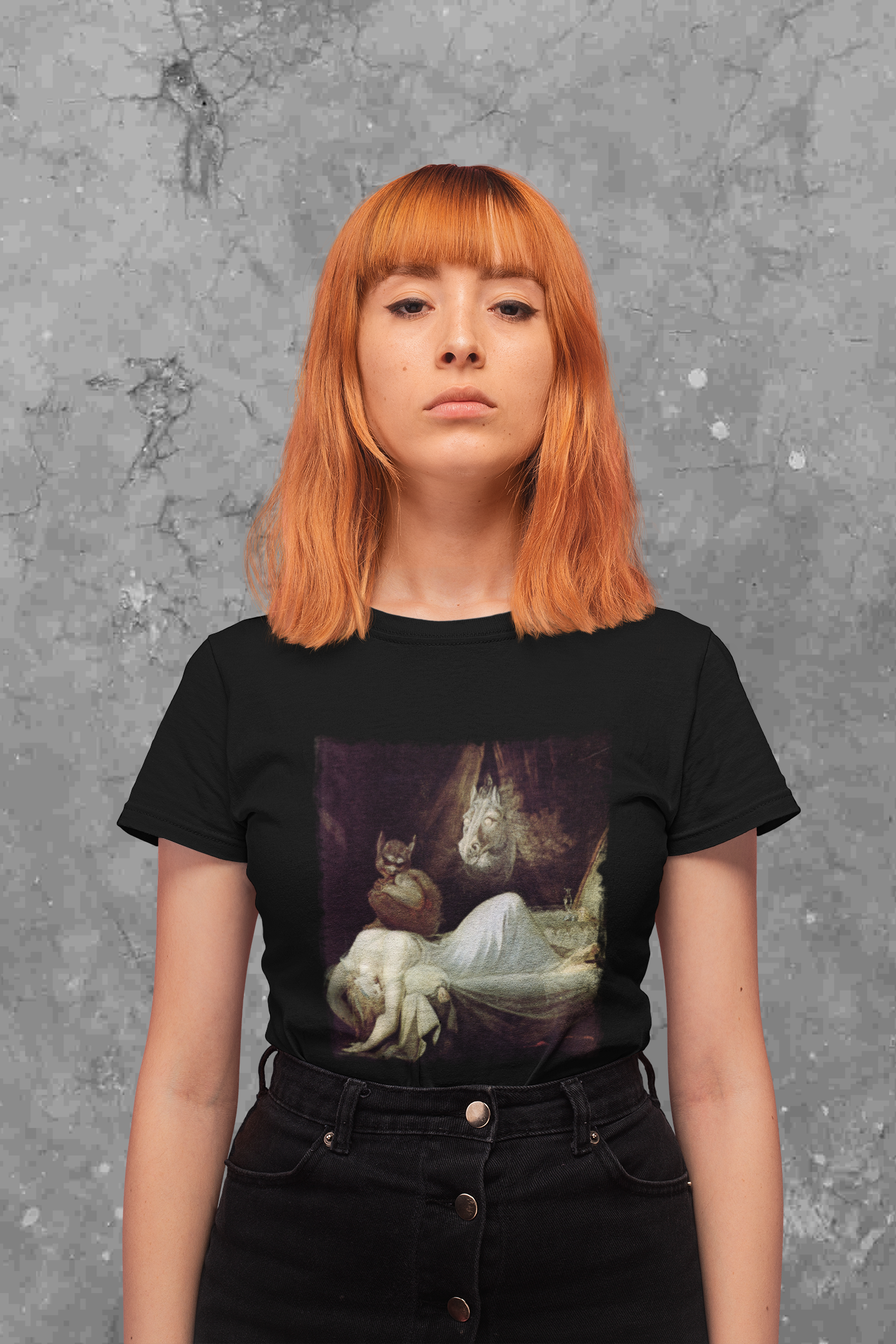 Morbid Horror Fantasy T-Shirt, Incubus Demon Graphic Print, Gothic Unisex Tee