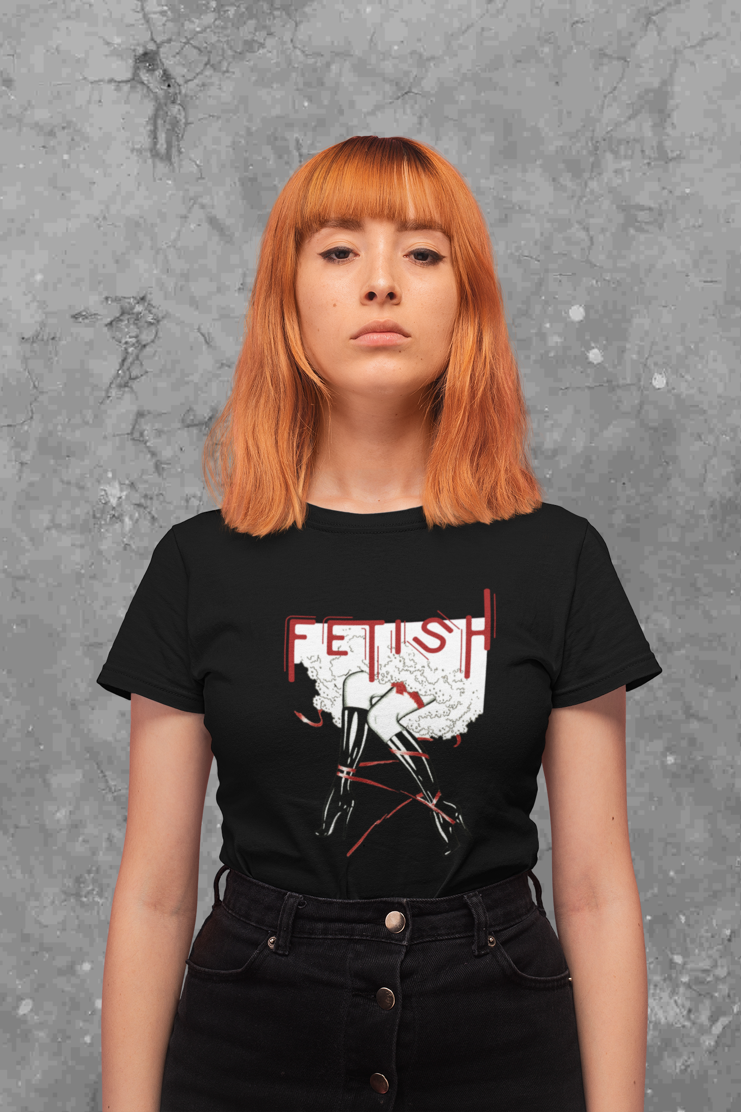 Vintage Fetish Bondage Graphic Print Tee, Unisex Top, Foot Fetish T-Shirt, Stiletto Heel