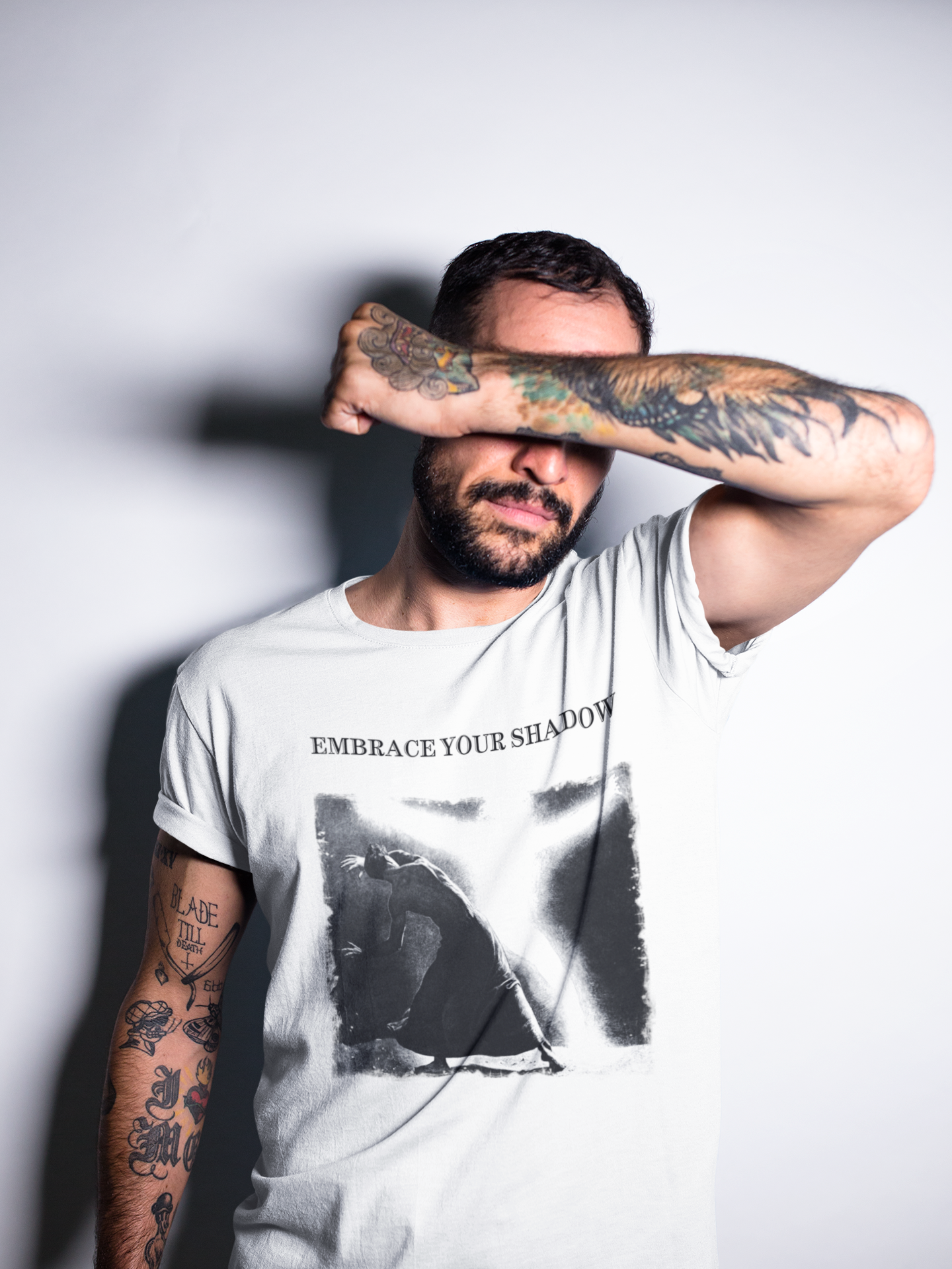 embrace your shadow, jungian psychology t-shirt, spiritual graphic print tee, unisex top