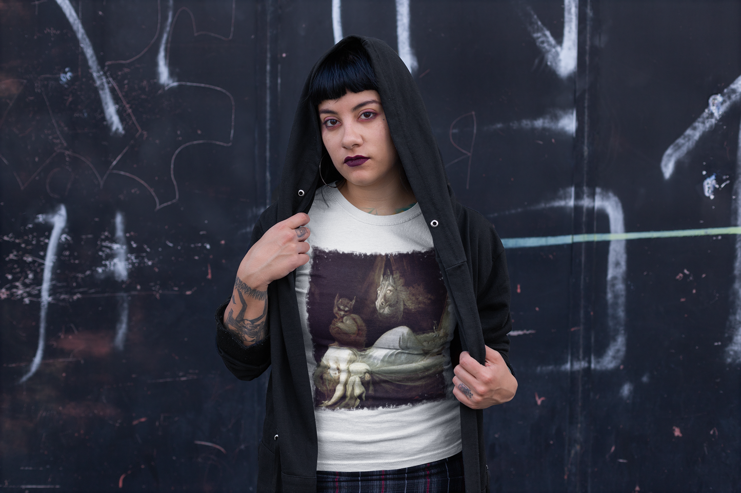 Morbid Horror Fantasy T-Shirt, Incubus Demon Graphic Print, Gothic Unisex Tee