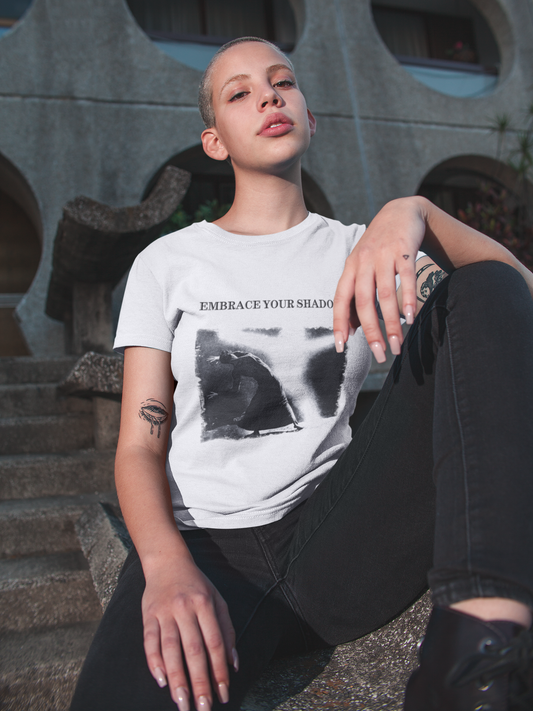 embrace your shadow, jungian psychology t-shirt, spiritual graphic print tee, unisex top