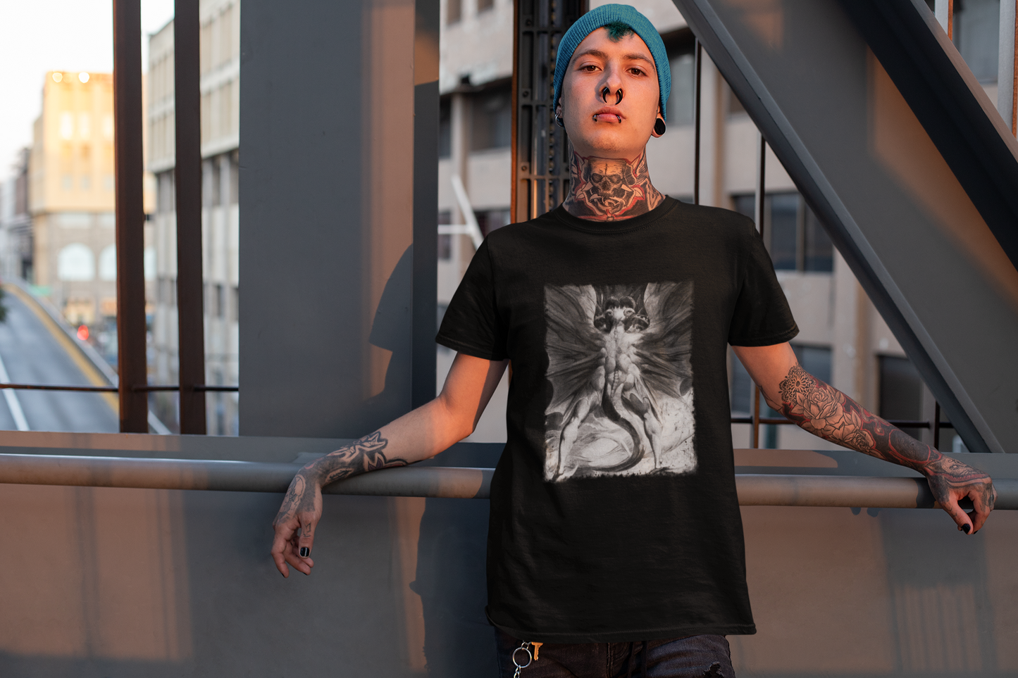 the great red dragon t-shirt, william blake occult graphic tee, goth unisex top